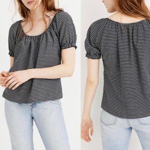 Madewell Texture & Thread Peasant Top in Stripe